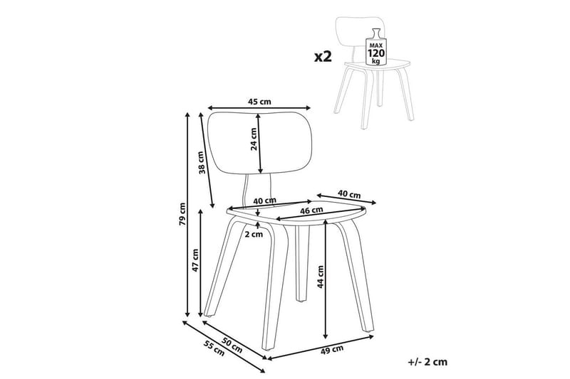 Matsalsstol Beliani Lucinda set om 2 Beige-Ljust Trä Ljusbeige VALUE_MISSING_2 - Huonekalut - Tuoli & nojatuoli - Ruokapöydän tuolit