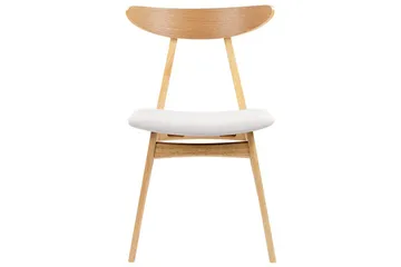 Matsalsstol Beliani Lynn set om 2 Ljus Trä-Beige Light grey - Huonekalut - Tuoli & nojatuoli - Ruokapöydän tuolit