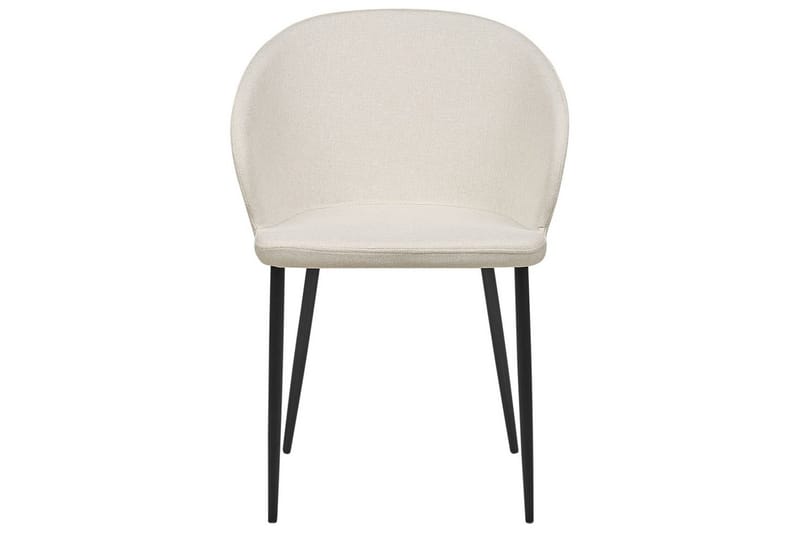 Matsalsstol Beliani Mason set om 2 Beige-Svart Ljusbeige - Huonekalut - Tuoli & nojatuoli - Ruokapöydän tuolit