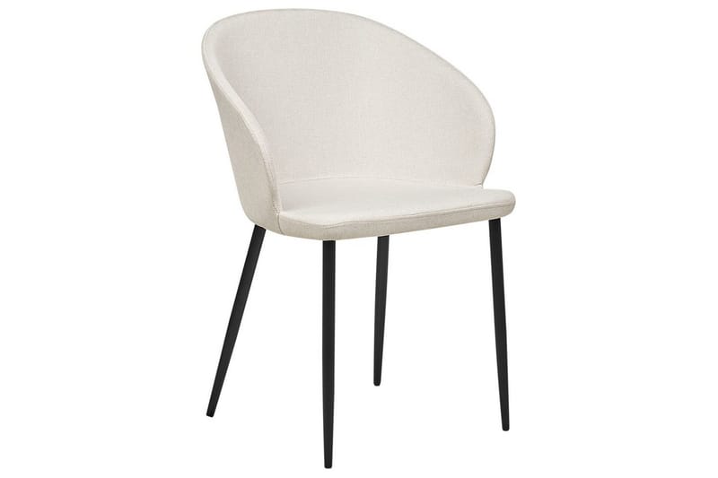 Matsalsstol Beliani Mason set om 2 Beige-Svart Ljusbeige - Huonekalut - Tuoli & nojatuoli - Ruokapöydän tuolit