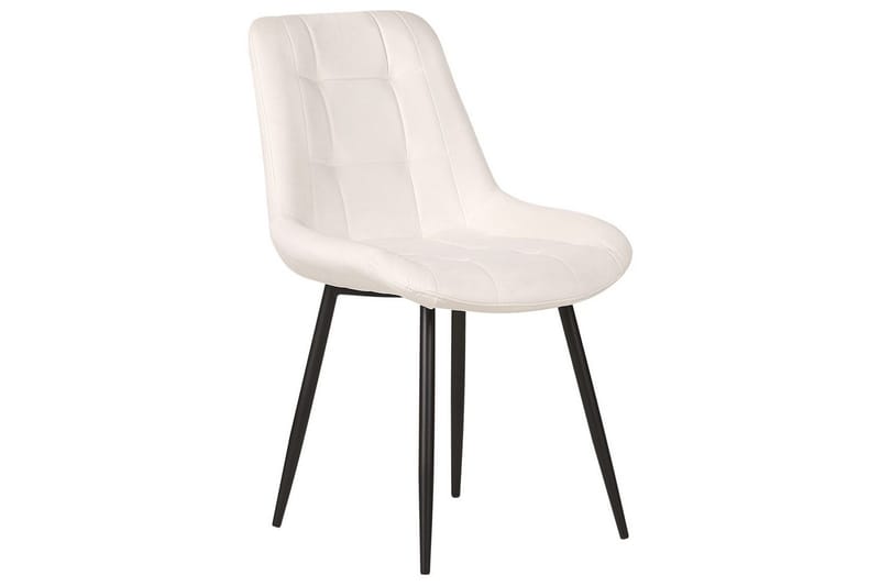 Matsalsstol Beliani Melrose set om 2 Beige-Svart Off White - Huonekalut - Tuoli & nojatuoli - Ruokapöydän tuolit