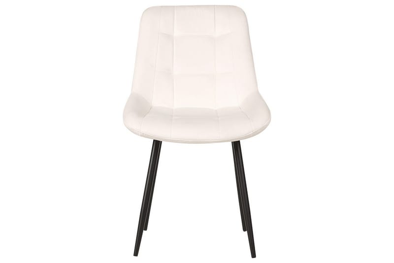 Matsalsstol Beliani Melrose set om 2 Beige-Svart Off White - Huonekalut - Tuoli & nojatuoli - Ruokapöydän tuolit