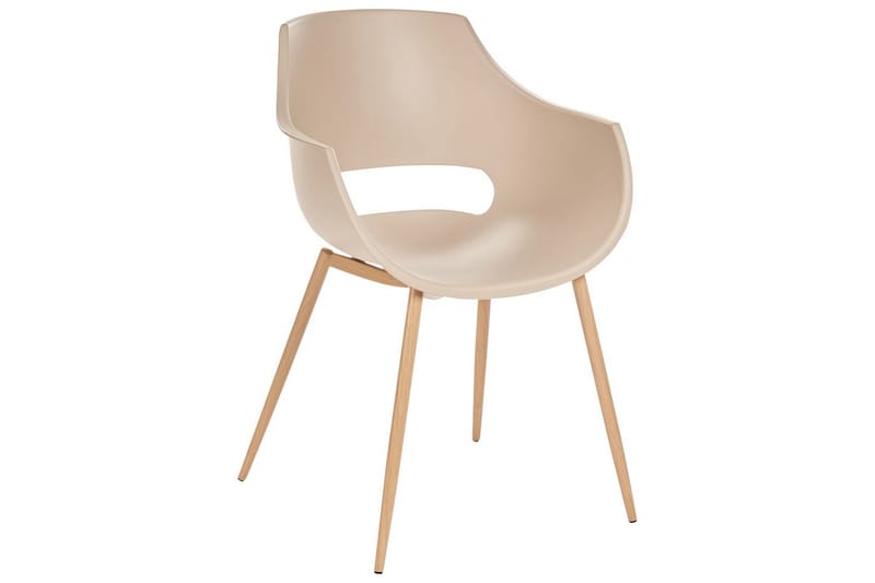 Matsalsstol Beliani Millers set om 4 Beige-Ljust Trä Beige - Huonekalut - Tuoli & nojatuoli - Ruokapöydän tuolit