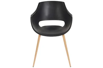 Matsalsstol Beliani Millers set om 4 Beige-Ljust Trä Black - Huonekalut - Tuoli & nojatuoli - Ruokapöydän tuolit