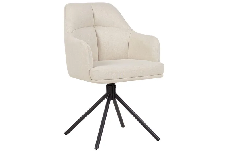 Matsalsstol Beliani Mira set om 2 Beige-Svart Beige - Huonekalut - Tuoli & nojatuoli - Ruokapöydän tuolit