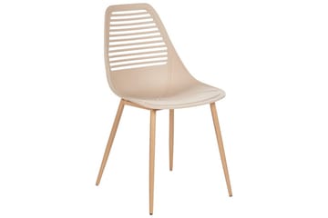 Matsalsstol Beliani Montello set om 4 Beige-Ljust Trä Beige - Huonekalut - Tuoli & nojatuoli - Ruokapöydän tuolit