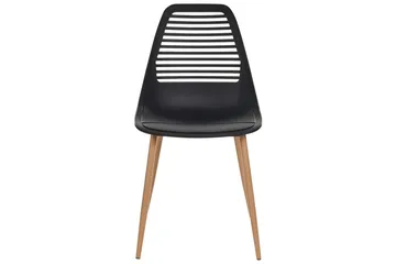 Matsalsstol Beliani Montello set om 4 Beige-Ljust Trä Black - Huonekalut - Tuoli & nojatuoli - Ruokapöydän tuolit