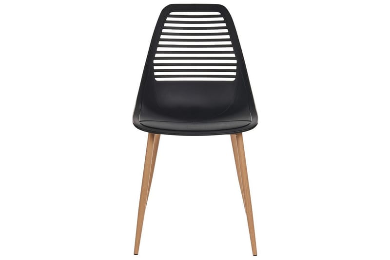 Matsalsstol Beliani Montello set om 4 Beige-Ljust Trä Black - Huonekalut - Tuoli & nojatuoli - Ruokapöydän tuolit