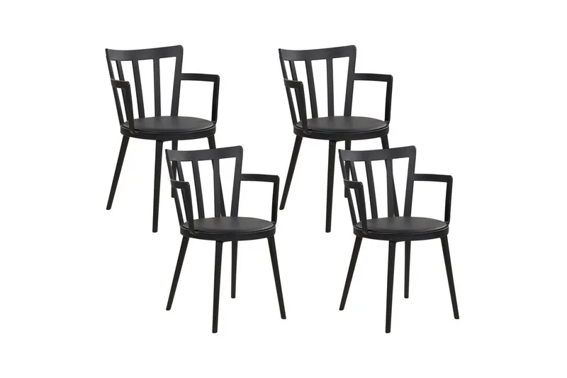 Matsalsstol Beliani Morill set om 4 Black, undefined