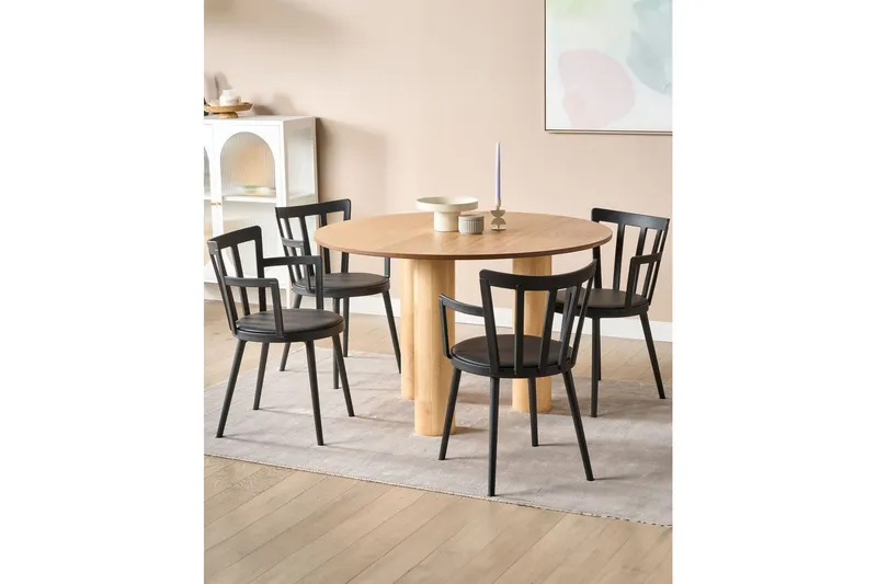 Matsalsstol Beliani Morill set om 4 Black - Huonekalut - Tuoli & nojatuoli - Ruokapöydän tuolit