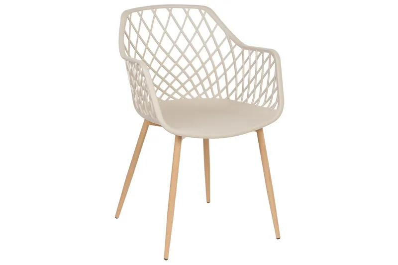 Matsalsstol Beliani Nashua set om 2 Beige - Huonekalut - Tuoli & nojatuoli - Ruokapöydän tuolit