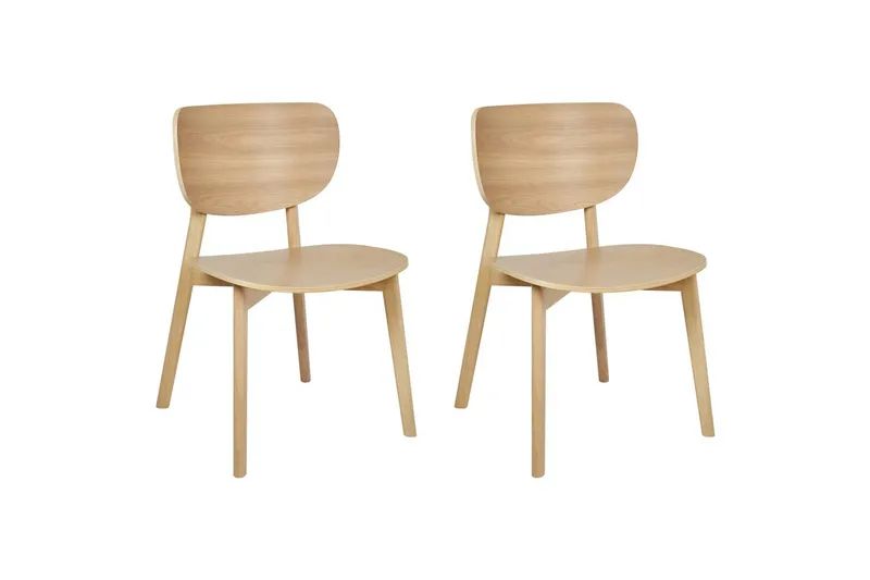 Matsalsstol Beliani Overly set om 2 Ljus Trä NO_BRAND Light wood, undefined