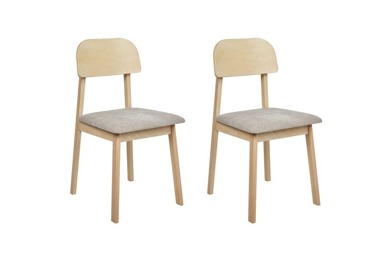 Matsalsstol Beliani Scandia set om 2 Ljus Trä-Beige NO_BRAND Taupe - Huonekalut - Tuoli & nojatuoli - Ruokapöydän tuolit