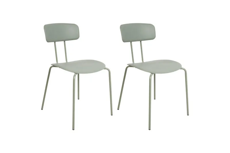 Matsalsstol Beliani Sibley set om 2 Light green, undefined