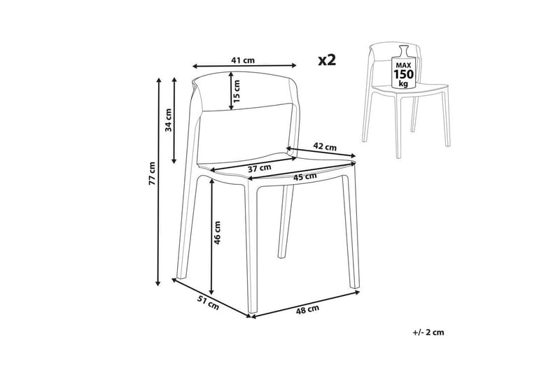 Matsalsstol Beliani Somers set om 2 Beige Mint Green - Huonekalut - Tuoli & nojatuoli - Ruokapöydän tuolit