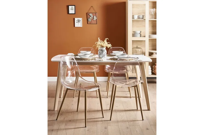 Matsalsstol Beliani Takilma set om 4 Transparent - Huonekalut - Tuoli & nojatuoli - Ruokapöydän tuolit