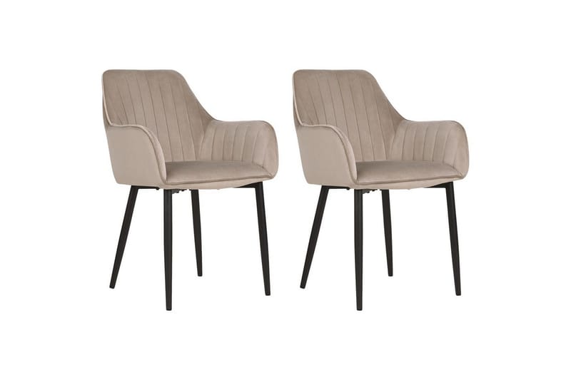 Matsalsstol Beliani Wellston set om 2 Taupe, undefined