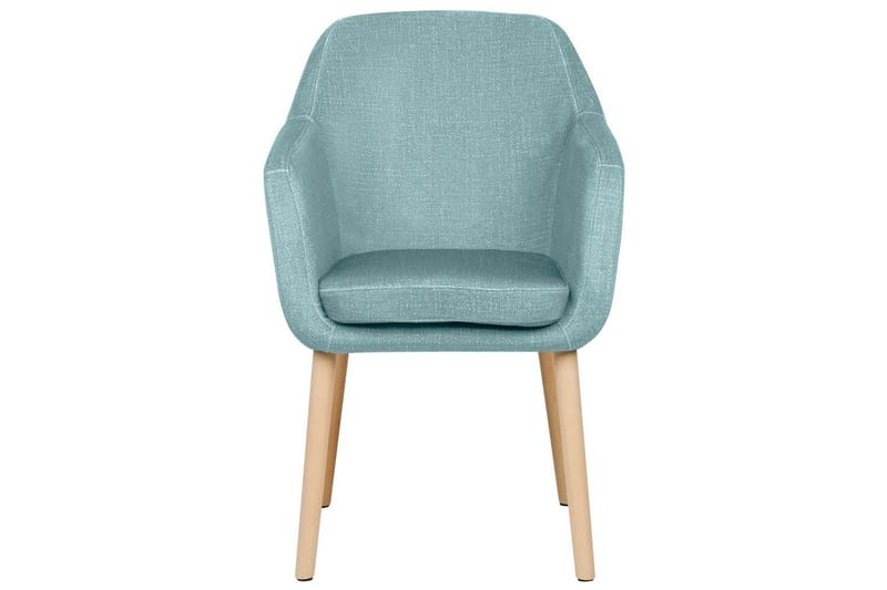 Matsalsstol Beliani Yorkville II Blått-Ljust Trä Light blue - Huonekalut - Tuoli & nojatuoli - Ruokapöydän tuolit