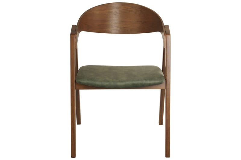 Matsalsstol Beliani Yuba set om 2 Grå-Mörkt Trä Dark green - Huonekalut - Tuoli & nojatuoli - Ruokapöydän tuolit