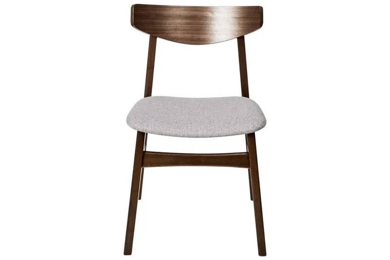 Matsalsstol Smiley set om 2 Mörkt Trä-Grått Light grey - Huonekalut - Tuoli & nojatuoli - Ruokapöydän tuolit