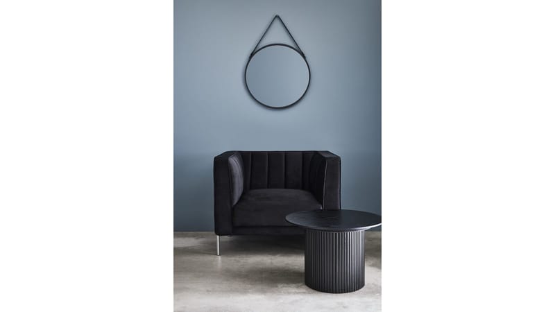 Mehara nojatuoli sametista - Musta - Huonekalut - Tuoli & nojatuoli - Nojatuoli & lepotuoli