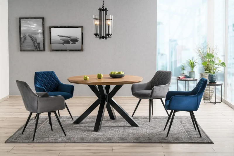 Käsinojallinen tuoli Ancton - Sametti/Harmaa - Huonekalut - Tuoli & nojatuoli - Meikkituoli