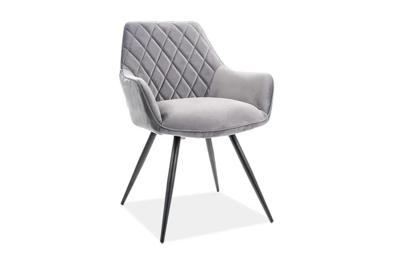 Käsinojallinen tuoli Ancton, Sametti/Harmaa