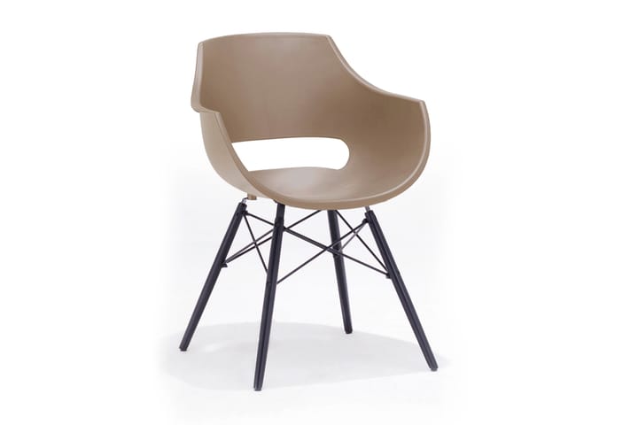 Käsinojallinen tuoli Barja 60 cm - Taupe - Ruokapöydän tuolit - Meikkituoli - Käsinojallinen tuoli