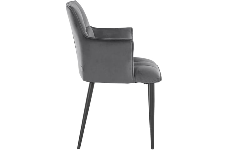 Käsinojallinen tuoli Michikka - Harmaa - Ruokapöydän tuolit - Meikkituoli - Käsinojallinen tuoli