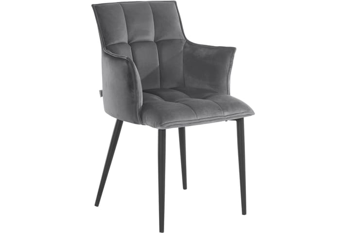 Käsinojallinen tuoli Michikka - Harmaa - Ruokapöydän tuolit - Meikkituoli - Käsinojallinen tuoli