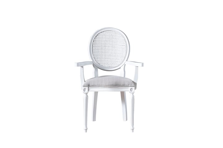 Käsinojatuoli Albero - Valkoinen - Ruokapöydän tuolit - Meikkituoli - Käsinojallinen tuoli