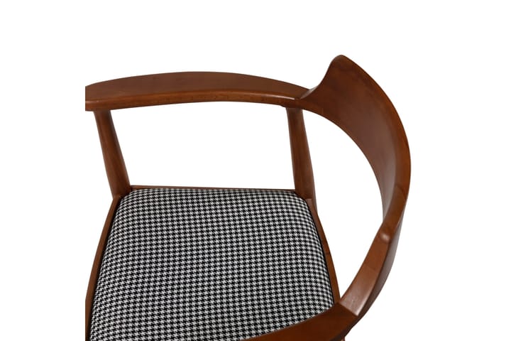 Käsinojatuoli Albero - Pähkinä/Musta/Valkoinen - Ruokapöydän tuolit - Meikkituoli - Käsinojallinen tuoli