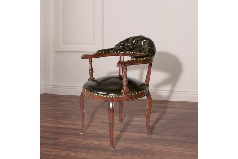 Käsinojatuoli Albero, Pähkinä/Tummanvihreä