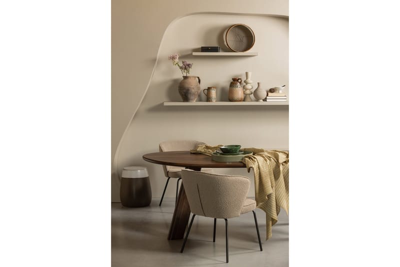 Käsinojatuoli Claribel - Beige - Huonekalut - Tuoli & nojatuoli - Meikkituoli