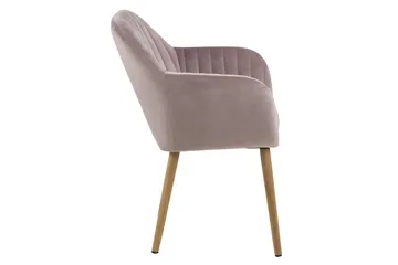 Karmituoli Emilia Sametti - Tammi/Rosé - Huonekalut - Tuoli & nojatuoli - Meikkituoli