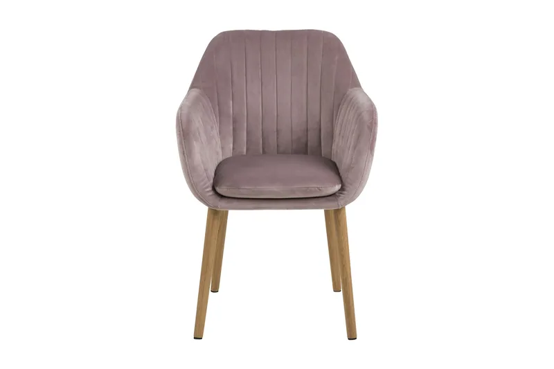 Karmituoli Emilia Sametti - Tammi/Rosé - Huonekalut - Tuoli & nojatuoli - Meikkituoli