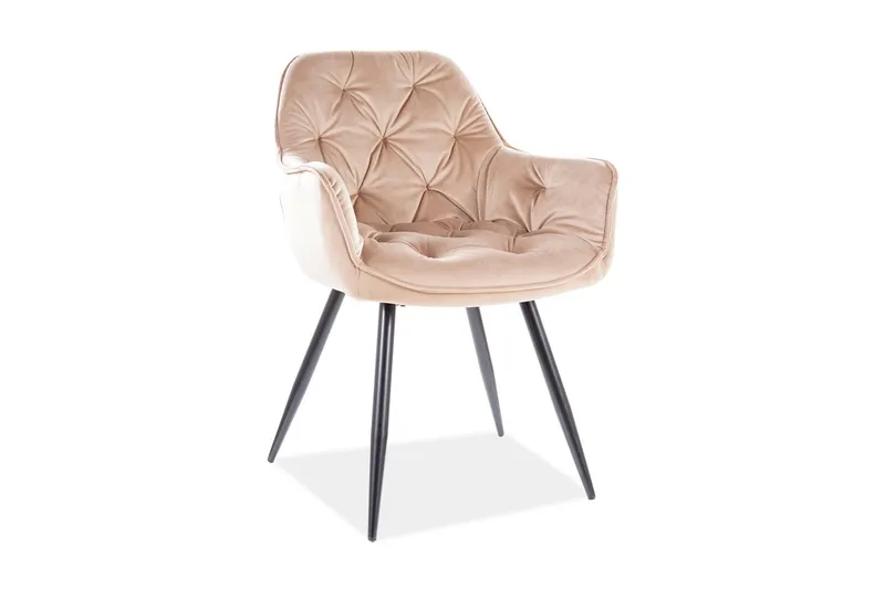 Nojatuoli Athmar, Sametti/Beige/Musta