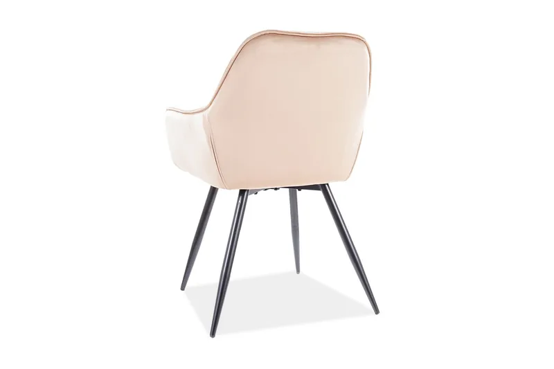 Nojatuoli Athmar - Sametti/Beige/Musta - Huonekalut - Tuoli & nojatuoli - Meikkituoli