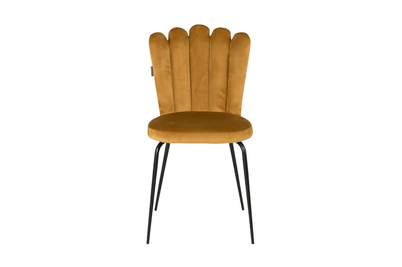 Nojatuoli Limhamn Sametti - Keltainen - Huonekalut - Tuoli & nojatuoli - Ruokapöydän tuolit