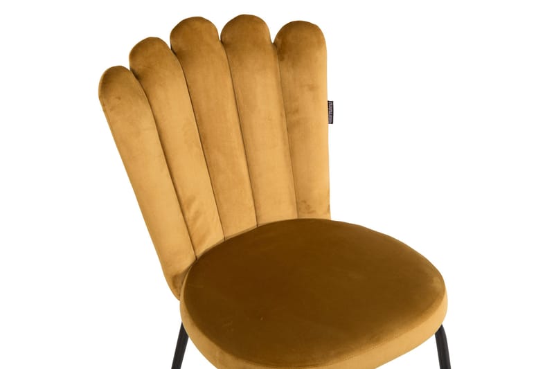 Nojatuoli Limhamn Sametti - Keltainen - Huonekalut - Tuoli & nojatuoli - Ruokapöydän tuolit