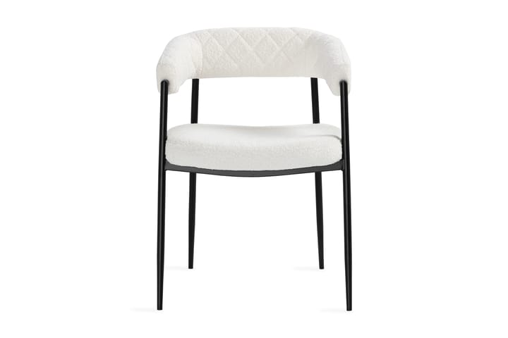 Ruokatuoli Chuko - Valkoinen/Musta - Ruokapöydän tuolit - Meikkituoli - Käsinojallinen tuoli