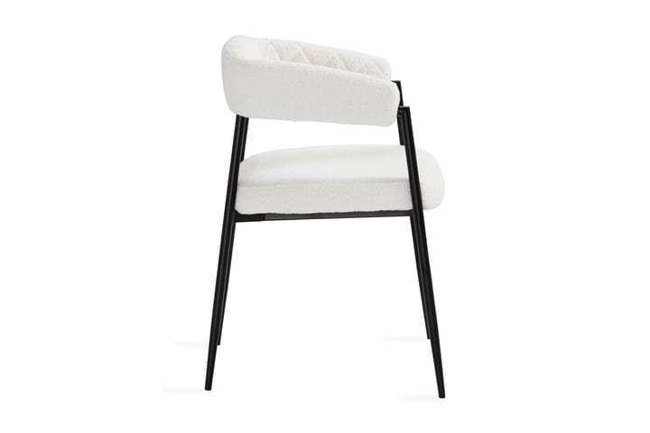 Ruokatuoli Chuko - Valkoinen/Musta - Ruokapöydän tuolit - Meikkituoli - Käsinojallinen tuoli