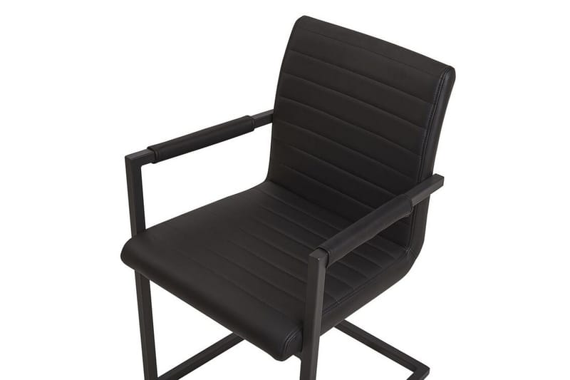 Ruokatuoli Ludville 2-pak - Keinonahka / Musta - Huonekalut - Tuoli & nojatuoli - Meikkituoli