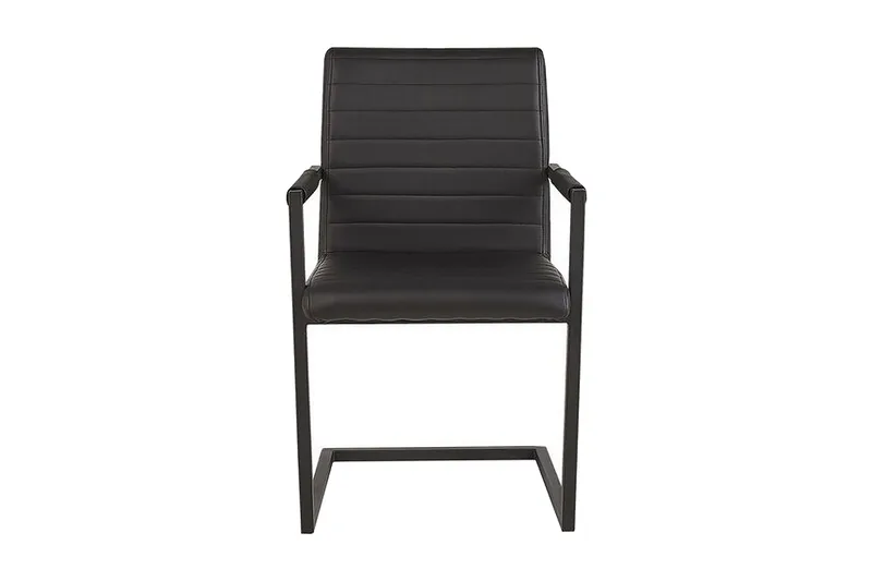 Ruokatuoli Ludville 2-pak - Keinonahka / Musta - Huonekalut - Tuoli & nojatuoli - Meikkituoli