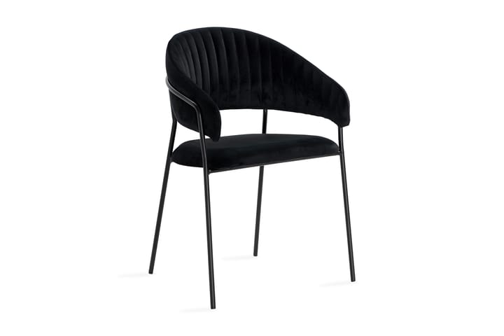 Ruokatuoli Rubi - Musta - Ruokapöydän tuolit - Meikkituoli - Käsinojallinen tuoli