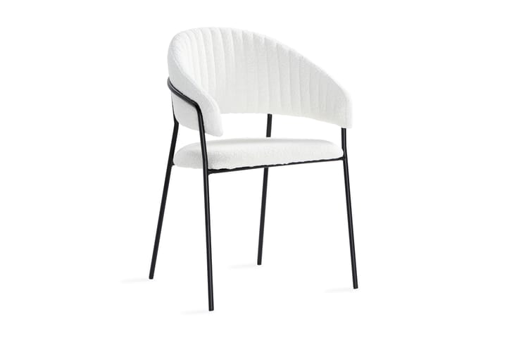 Ruokatuoli Rubi - Valkoinen/Musta - Ruokapöydän tuolit - Meikkituoli - Käsinojallinen tuoli