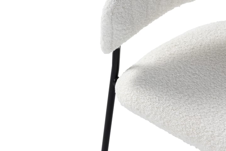 Ruokatuoli Rubi - Valkoinen/Musta - Ruokapöydän tuolit - Meikkituoli - Käsinojallinen tuoli