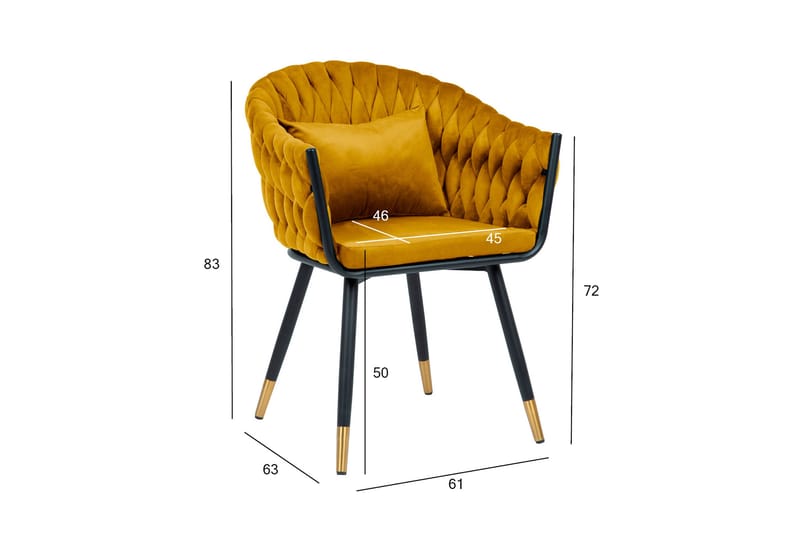 Tuoli Flora Kullankeltainen - Huonekalut - Tuoli & nojatuoli - Meikkituoli