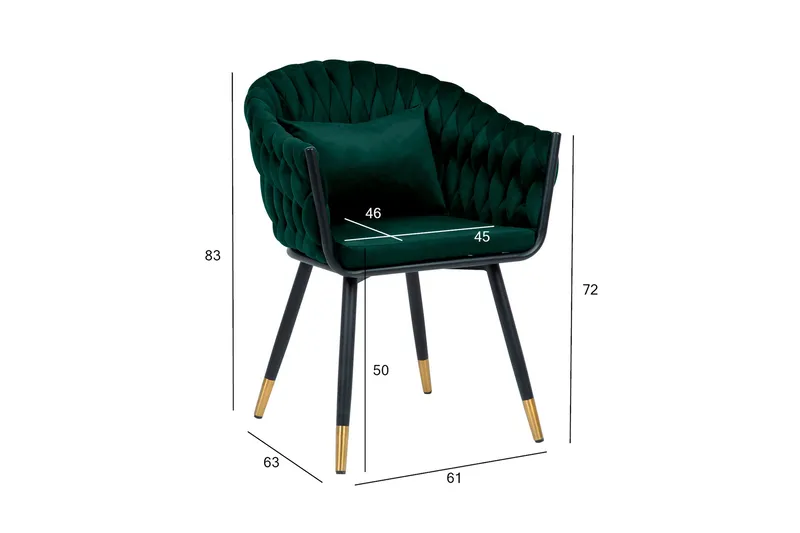 Tuoli Flora Tummanvihreä - Huonekalut - Tuoli & nojatuoli - Meikkituoli