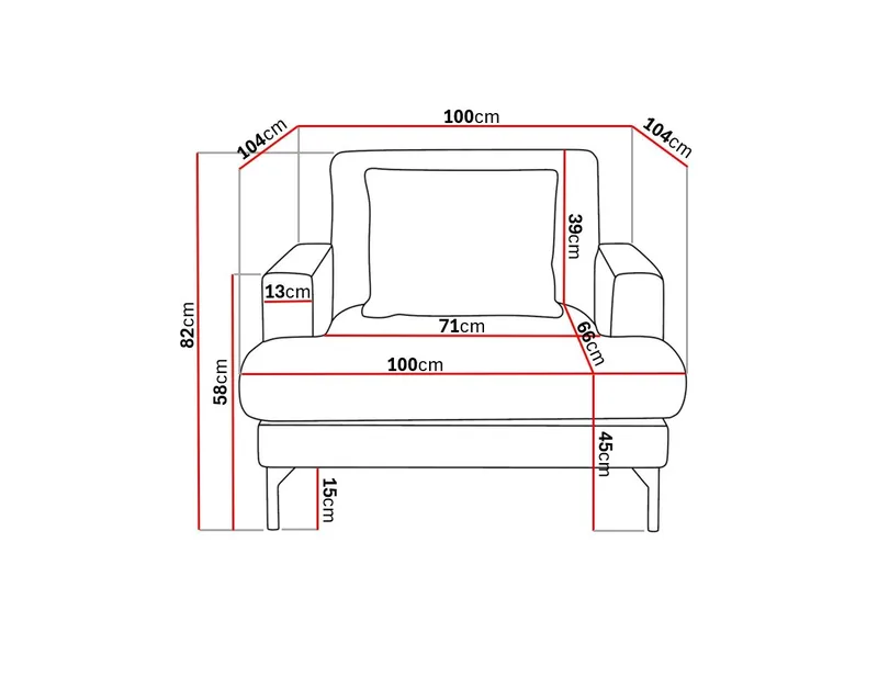 Menard Premium Nojatuoli Chenillellä - Vaalea beige - Huonekalut - Tuoli & nojatuoli - Nojatuoli & lepotuoli